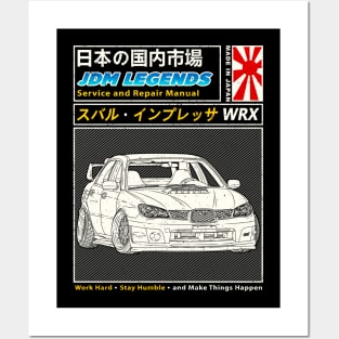 Subie Impreza WRX STi Hawk Eye Manual Book Cover Posters and Art